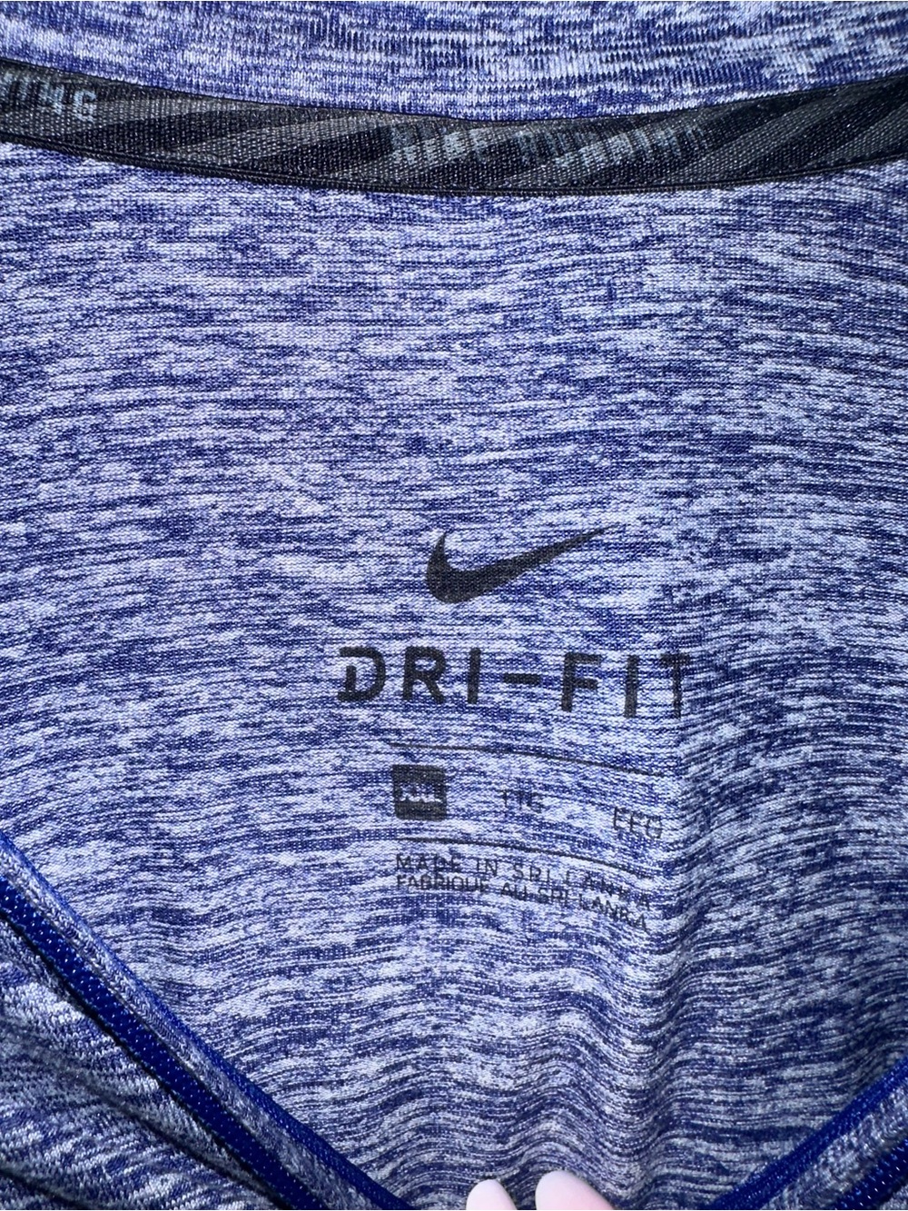 Nike Navy Heather Quarter-Zip Women's Pullover - Picture 2 of 2